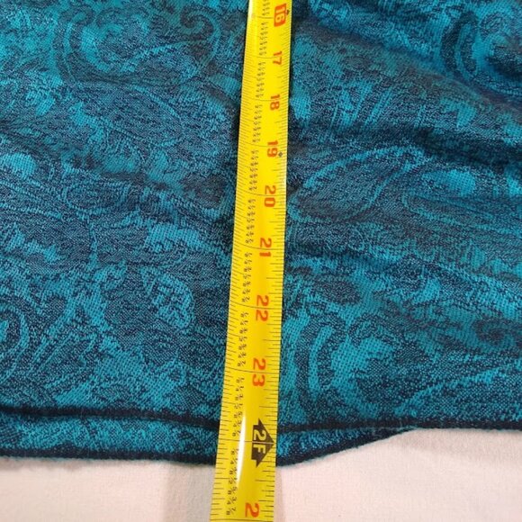 NWOT PASHMINA long cashmere-silk scarf/wrap/shawl/coverup - teal-turquoise - Picture 5 of 6